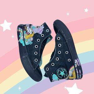 Converse Kids Black Sneakers with Colorful Design limited edition